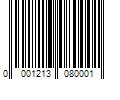 Barcode Image for UPC code 0001213080001