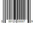 Barcode Image for UPC code 000123000079