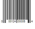 Barcode Image for UPC code 000124000054