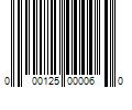 Barcode Image for UPC code 000125000060