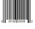 Barcode Image for UPC code 000126000052