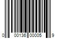 Barcode Image for UPC code 000136000059