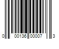 Barcode Image for UPC code 000136000073