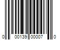 Barcode Image for UPC code 000139000070