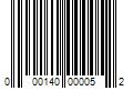 Barcode Image for UPC code 000140000052