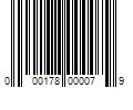 Barcode Image for UPC code 000178000079