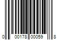 Barcode Image for UPC code 000178000598