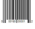 Barcode Image for UPC code 000180000012