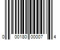 Barcode Image for UPC code 000180000074