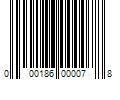 Barcode Image for UPC code 000186000078