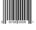 Barcode Image for UPC code 000189000051