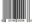 Barcode Image for UPC code 000196000068