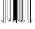 Barcode Image for UPC code 000198002312