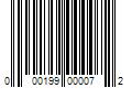 Barcode Image for UPC code 000199000072