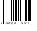 Barcode Image for UPC code 0002000000011