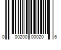 Barcode Image for UPC code 000200000206