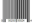 Barcode Image for UPC code 000200000244