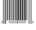 Barcode Image for UPC code 000200000268