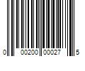 Barcode Image for UPC code 000200000275