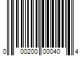 Barcode Image for UPC code 000200000404