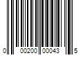 Barcode Image for UPC code 000200000435. Product Name: 