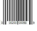 Barcode Image for UPC code 000200000589