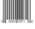 Barcode Image for UPC code 000200000718