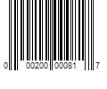 Barcode Image for UPC code 000200000817