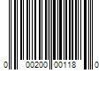 Barcode Image for UPC code 000200001180