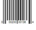 Barcode Image for UPC code 000200001364