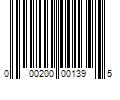 Barcode Image for UPC code 000200001395