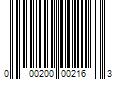 Barcode Image for UPC code 000200002163