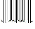 Barcode Image for UPC code 000200002514