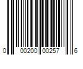 Barcode Image for UPC code 000200002576