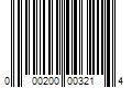 Barcode Image for UPC code 000200003214