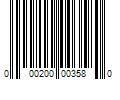 Barcode Image for UPC code 000200003580