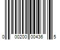 Barcode Image for UPC code 000200004365