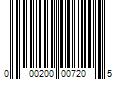 Barcode Image for UPC code 000200007205