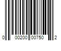 Barcode Image for UPC code 000200007502