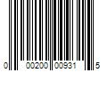 Barcode Image for UPC code 000200009315