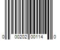 Barcode Image for UPC code 000202001140