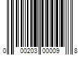 Barcode Image for UPC code 000203000098