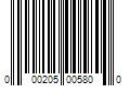 Barcode Image for UPC code 000205005800