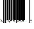 Barcode Image for UPC code 000221000087