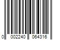 Barcode Image for UPC code 00022400643168