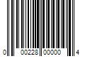 Barcode Image for UPC code 000228000004