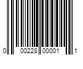 Barcode Image for UPC code 000228000011