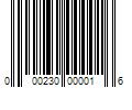 Barcode Image for UPC code 000230000016