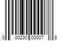 Barcode Image for UPC code 000230000078