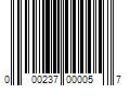 Barcode Image for UPC code 000237000057